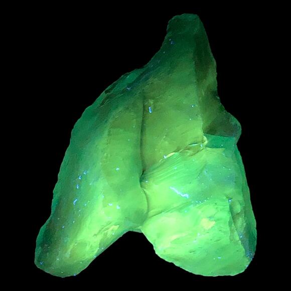 Cobalt Blue Art Glass Cullet Natural Sculpture Manganese Glowing Slag#4GX118